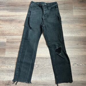 Vanilla Star High Rise Distressed Black Jeans